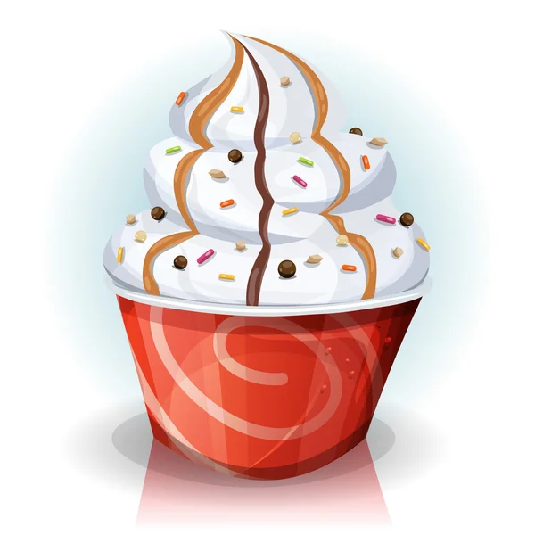 Coupe de restauration rapide de crème glacée — Image vectorielle