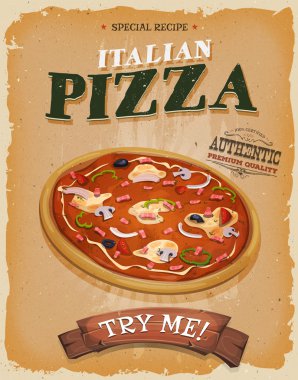 Grunge And Vintage Pizzeria Poster