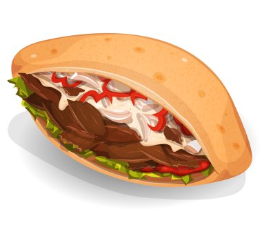 Kebap sandviç simgesi