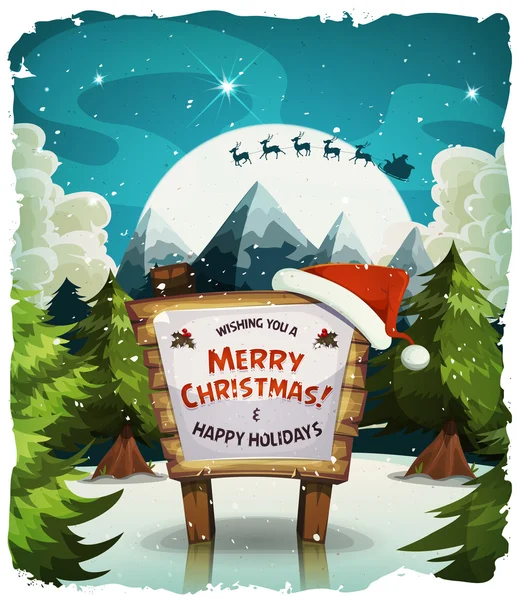 Merry Christmas Holidays Background — Stock Vector