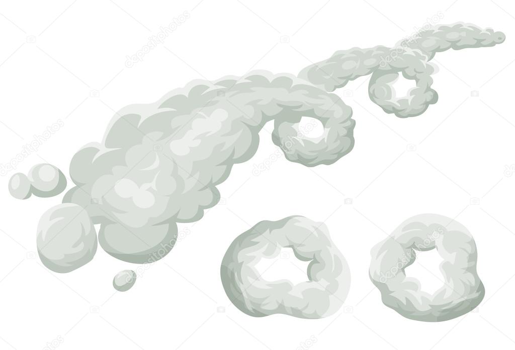 Cartoon Clouds And Wind Spiral