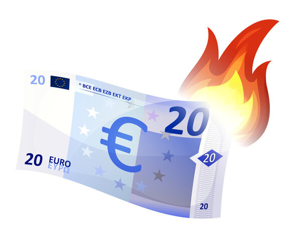 Euro Bill Burning