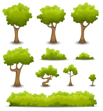 Orman ağaçları, Hedges ve Bush ayarla