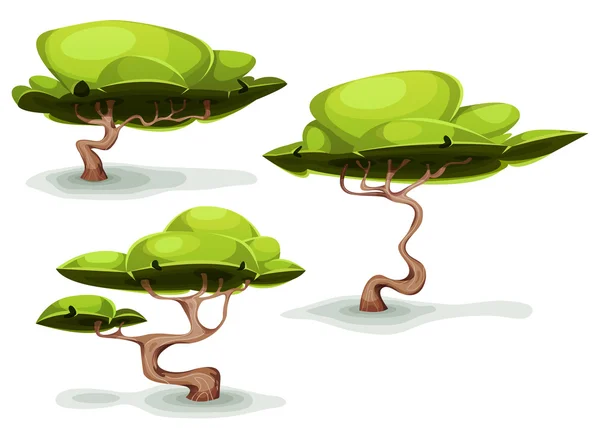 Legrační divné stromy pro Fantasy Scenics — Stockový vektor