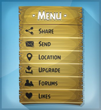 UI öğesi ve ahşap Panel veri simgeleri
