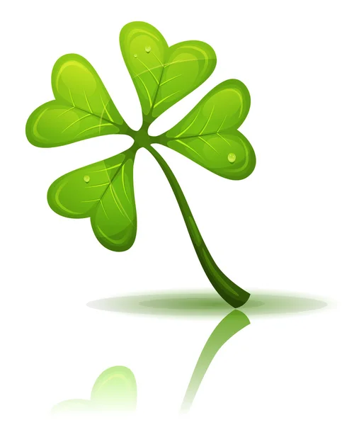 St. Patrick 's Holidays Four Leaf Clover — стоковый вектор