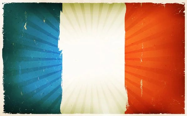 Vintage French Flag Poster Background — 图库矢量图片