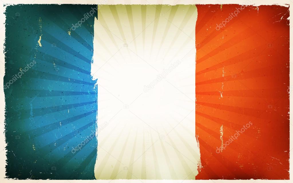 Vintage French Flag Poster Background