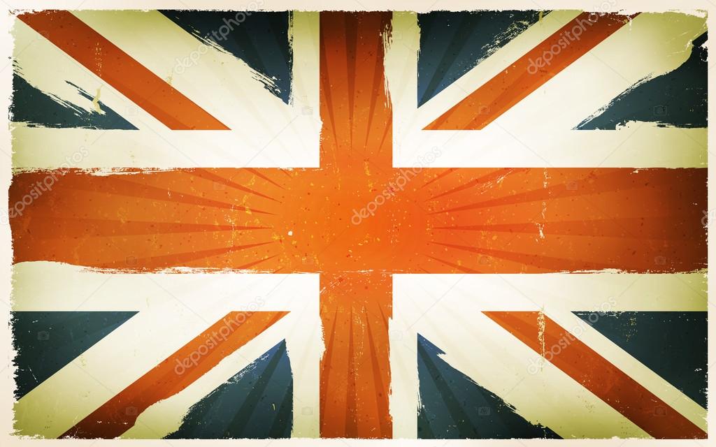 Vintage English Flag Poster Background