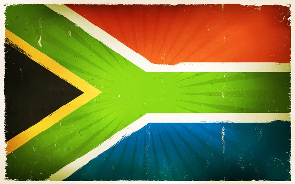 Vintage South Africa Flag Poster Background — Stock Vector