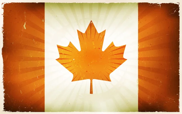 Урожай Канади прапор плакат фону — стоковий вектор