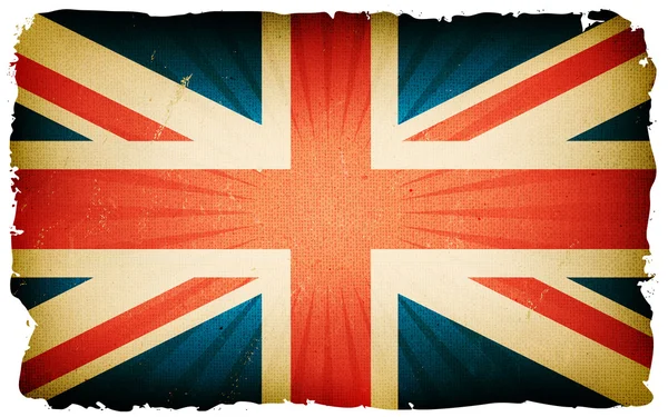 Vintage English Flag Poster Background — Stock Vector