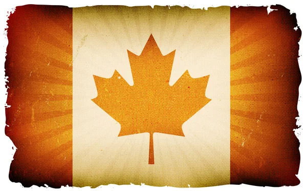 포도 수확 캐나다 국기 포스터 배경 — 스톡 벡터