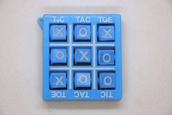 Tic Tac Toe Spiel Plastik Machte Kinder Spiel Gesellschaftliches Spiel — Stockfoto