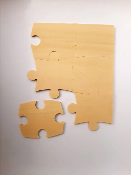 Jeu Puzzle Pièces Puzzle Compléter Jeu Puzzle — Photo