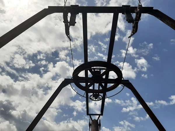 Mountain Resort Chairlift Old Ski Center Equipment — Stock Photo, Image