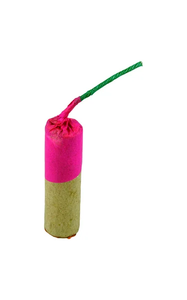 Small firecracker with fuse — Stock Photo, Image