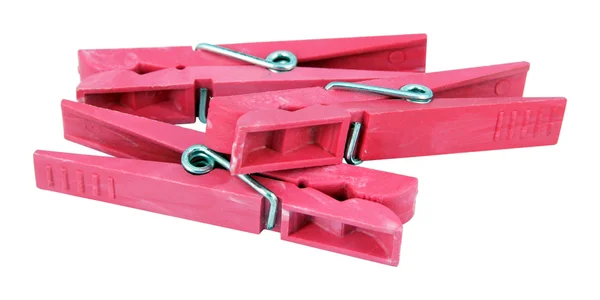 Red plastic clothespin — Stock Photo, Image