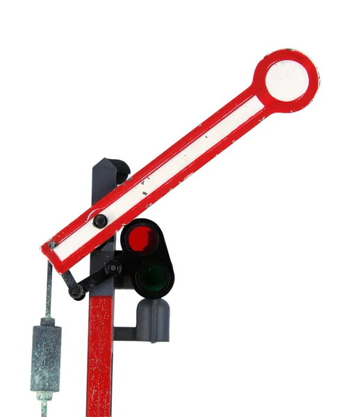 Train light signal. Train signal model. — Stock Photo, Image