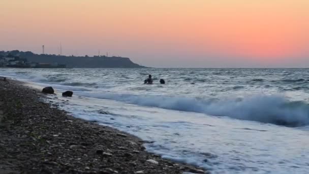 Восход Над Черным Морем Концепция Путешествия Отдыха — стоковое видео