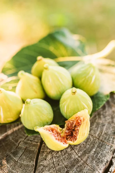 Fresh Figs Fig Leaf Stock Picture