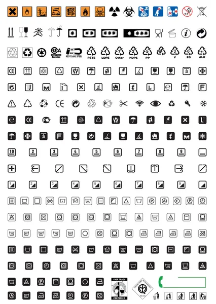 Ensemble de symboles d'emballage — Image vectorielle