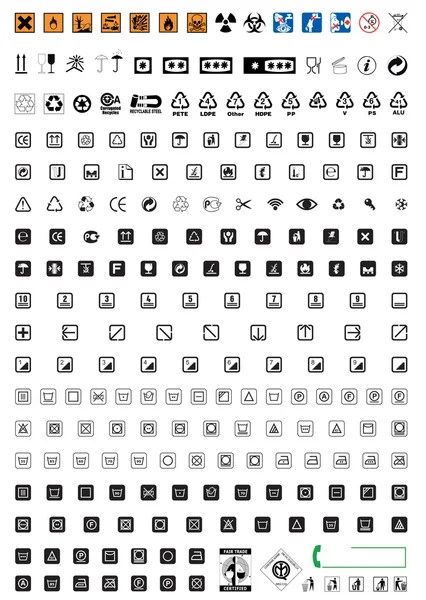 Set van verpakkingssymbolen — Stockvector