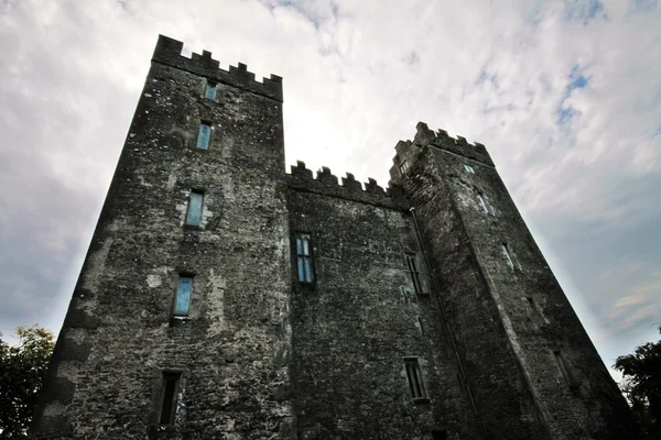 ปราสาท Bunratty และผับ Durty Nelly ในหมู่บ้าน Bunratty, ไอร์แลนด์ — ภาพถ่ายสต็อก