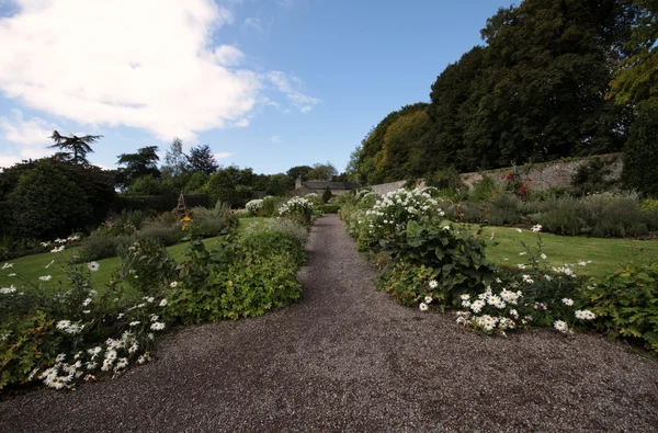 Jardin vert de style anglais avec sentier piétonnier en Irlande — Photo