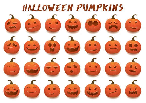 Calabazas de Halloween — Vector de stock