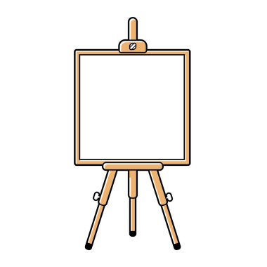 Tahta sehpa veya sunum standı beyaz boş bir tahta izole.