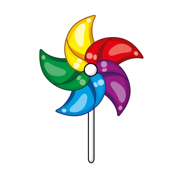 Fırıldak oyuncağı izole çizgi film vektörü