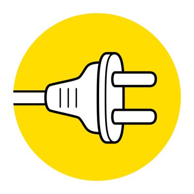 AC güç dolgu simgesi çizgi vektörü.