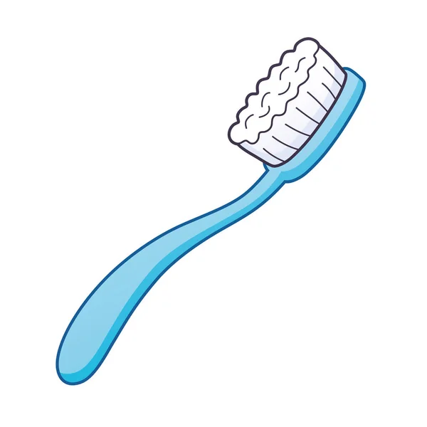 Mavi diş fırçası izole edilmiş çizgi film vektör simgesi.