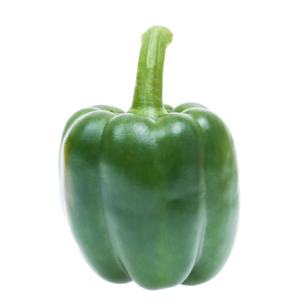 Green paprika (pepper) isolated on a white background — Stock Photo, Image