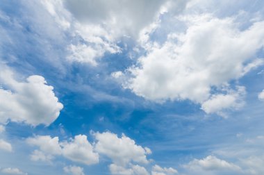 Bulutlu mavi gökyüzü arkaplanı