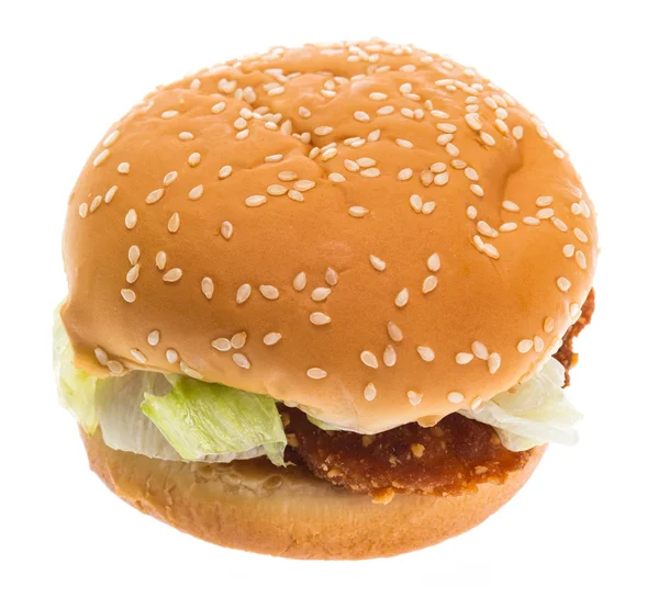 白い背景に隔離されたハンバーガー — ストック写真