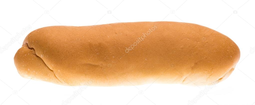 hot dog bread isolated on white background