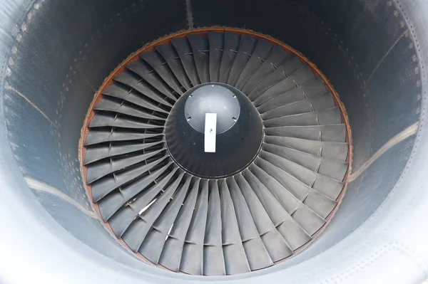 Lâminas de turbina grandes de uma aeronave — Fotografia de Stock