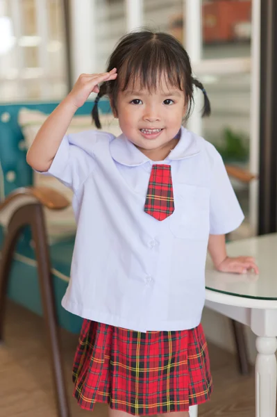 Carino poco asiatico studentessa — Foto Stock