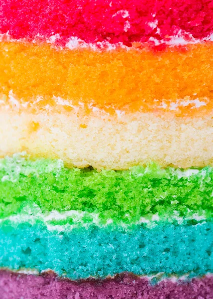 Layer of rainbow cake — Stock Photo, Image