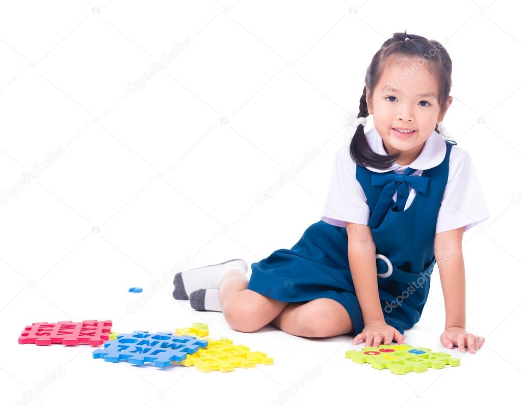 Kid playing on floor