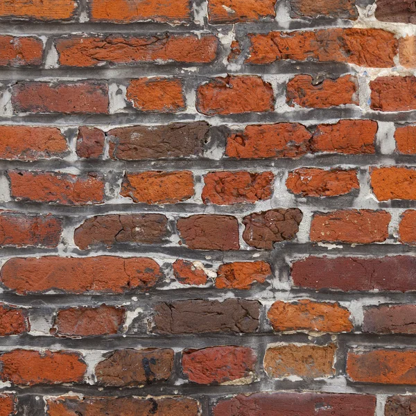 오래 된 붉은 벽돌 벽 벽돌의 사각형 부분 — 스톡 사진