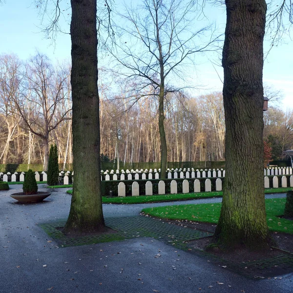 Cimetière pour soldats tombés au combat dans la seconde guerre mondiale près de Rhenen et Wageningen aux Pays-Bas — Photo
