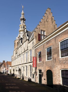 İlkbaharda Hollanda 'nın Zierikzee kasabasında müze