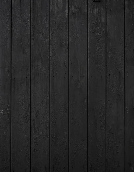 Fondo negro de madera vertical viejos tablones pintados grungy — Foto de Stock