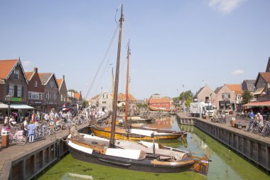 eski Hollanda yelkenli gemiler spakenburg Harbor