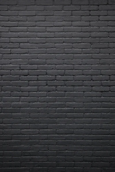 Part of black painted brick wall — Stock Photo, Image