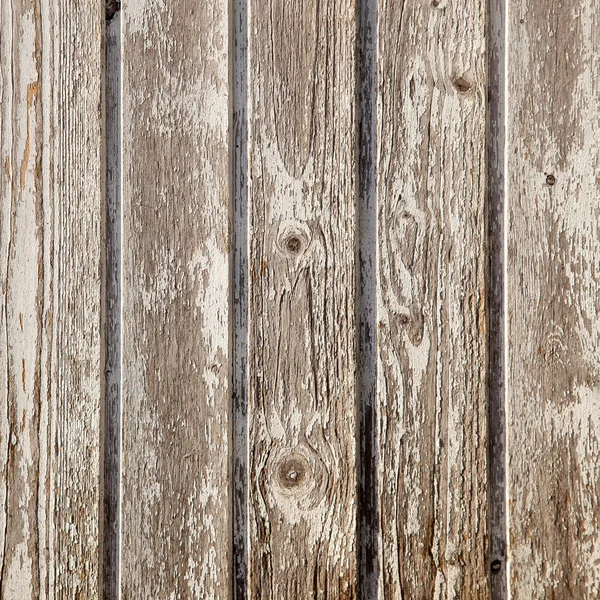 Old planks with peeling white paint on square image — Stock Photo, Image