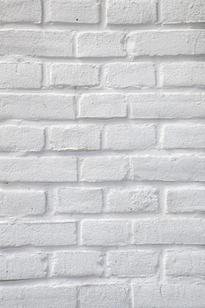 Partie du mur de briques peintes en blanc — Photo